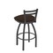 Holland Bar Stool Co 30" Low Back Swivel Bar Stool, Pewter Finish, Rein Coffee Seat 41130PW025 - alternate 2